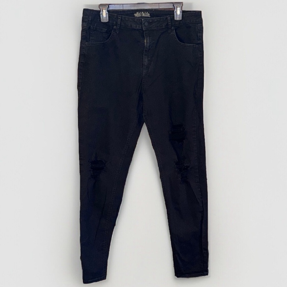 Wild Fable Black Jeans Size 14 Distressed